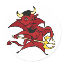 Pointy Red Devil stickers