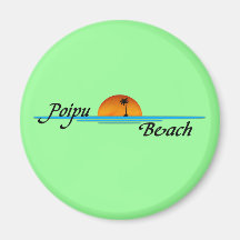 Poipu Beach Sunset Magnet