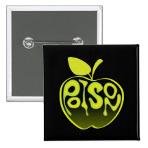 Poison Apple Badge Button