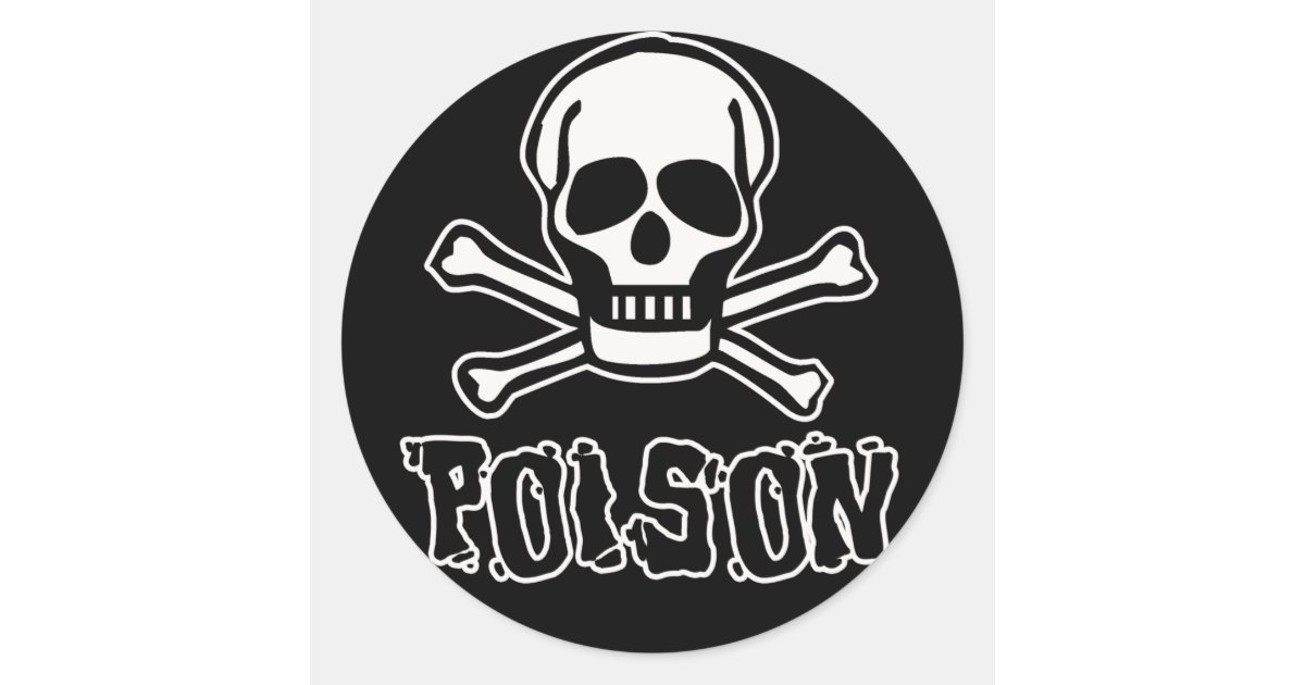 Poison Classic Round Sticker Zazzle