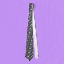 Poison Dart Frog - light blue - tie by Horseshoes3 Poison Dart Frog - light blue - tie