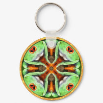 Poison Dart Frog Mandala keychains by ElainePlesser Poison Dart Frog Mandala keychains