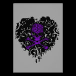 Poison Heart Skull Gothic Bridal Shower invitations