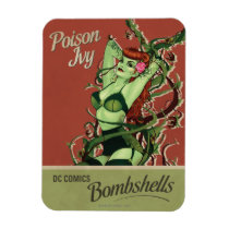 dc comics bombshells, poison ivy, poison ivy bombshell, batman villain poison ivy, poster pin up, retro pin-up, [[missing key: type_fuji_fleximagne]] with custom graphic design