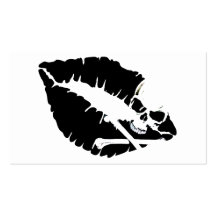 poison lips business card templates