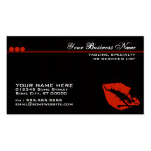 poison lips business card templates