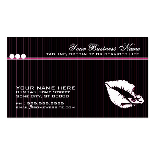 poison lips business card templates (front side)