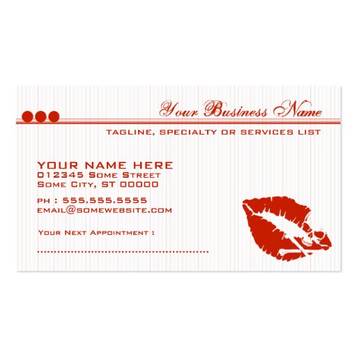 poison lips business cards