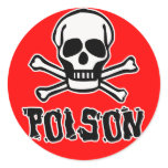 Poison Round Stickers