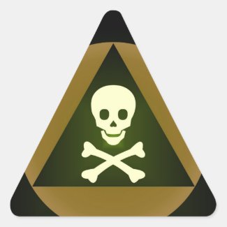 poison triangle sticker