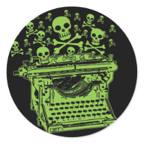 Poison Typewriter stickers