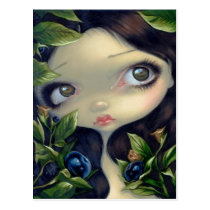 poisonous beauties, poisonous, beauty, big eye, deadly nightshade, nightshade, jasmine, becket-griffith, strangeling, fairy, artsprojekt, deadly, poison, berry, berries, black, dark, poison fairy, night, belladonna, big eyed, becket, griffith, jasmine becket-griffith, jasmin, artist, goth, gothic, gothic fairy, faery, fairies, faerie, fairie, lowbrow, low brow, big eyes, strangling, fantasy art, Postcard with custom graphic design