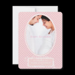 Poka Dots Pink Photo Baby Girl Shower Announcement