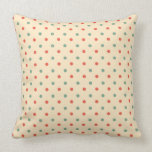 Poka dots vintage pattern throw pillow