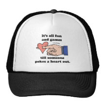 poke a heart out mesh hats