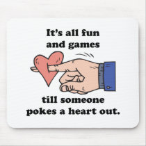 poke a heart out mousepad