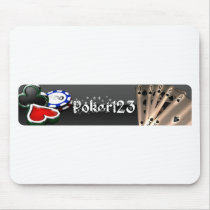 Poker123 Logo 1 mousepads by Knodadonk Poker123 Logo 1 mousepads