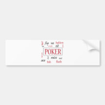 Poker Addict Bumper Stickers