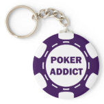 POKER ADDICT POKER CHIP KEY CHAINS