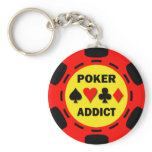 POKER ADDICT POKER CHIP KEY CHAINS