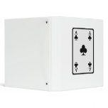 Poker card ace 3 ring binders