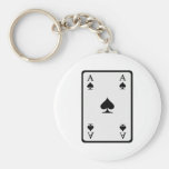 Poker card ace key chains