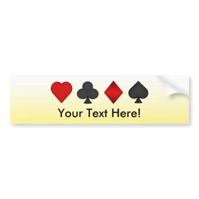 Poker: Card Suits: Bumper Sticker: Black Jack by spiritswitchboard