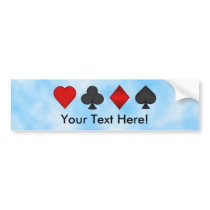 Poker: Card Suits: Bumper Sticker: Black Jack bumper stickers by spiritswitchboard Poker: Card Suits: Bumper Sticker: Black Jack bumper stickers