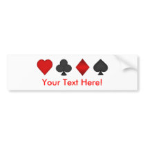 Poker: Card Suits: Bumper Sticker: Black Jack bumper stickers