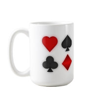 Poker Card Suits: Coffee Mug: Black Jack Mugs