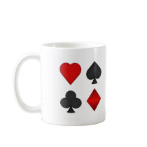 Poker Card Suits: Coffee Mug: Black Jack