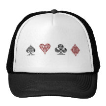 Poker card suits hat