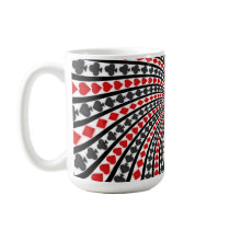 Poker Card Suits Spiral: Coffee Mug: Black Jack