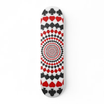 Poker Card Suits Spiral: Skateboard