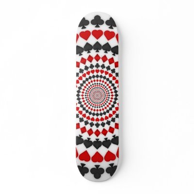 Poker: Card Suits Spiral: Skateboard: Black Jack by spiritswitchboard