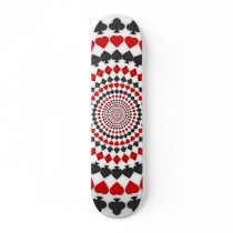 Poker: Card Suits Spiral: Skateboard: Black Jack