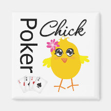 Poker Chick Fridge Magnets