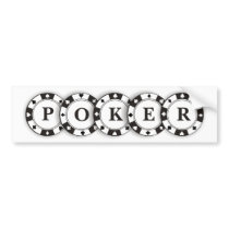 Poker Chips Bumper Sticker