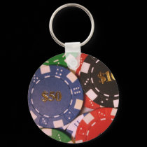Poker Chips Keychain by Country1969 Poker Chips Keychain