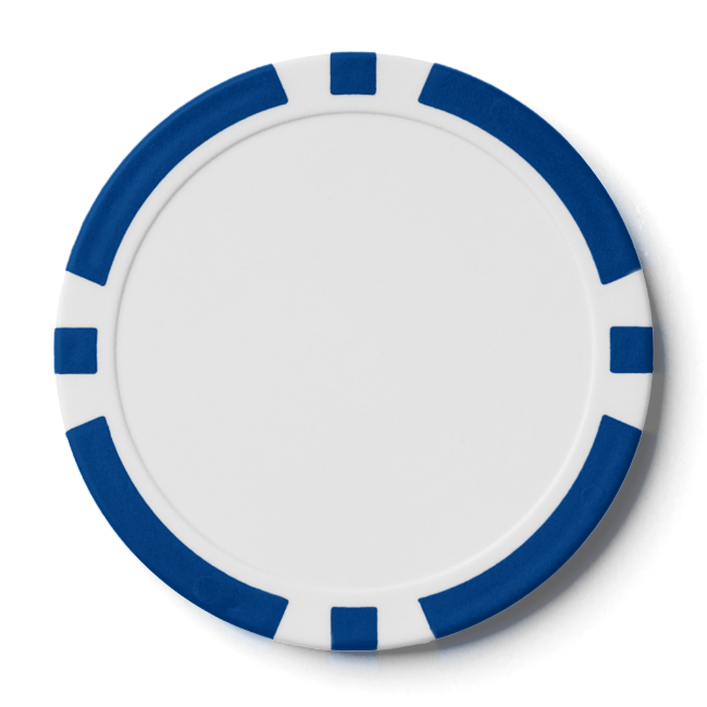 Poker Chips w/ Blue Striped Edge