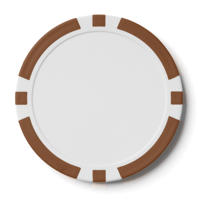 Poker Chips w/ Brown Striped Edge Poker Chips w/ Brown Striped Edge