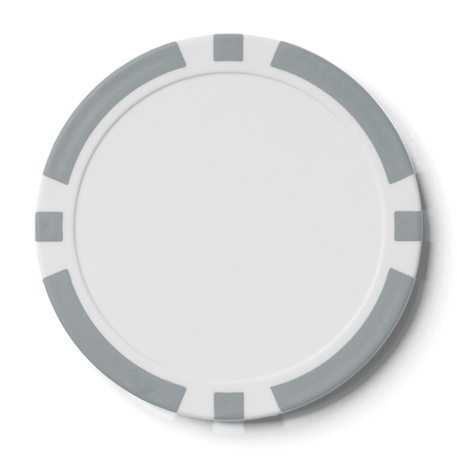 Poker Chips w/ Grey Striped Edge Poker Chips w/ Grey Striped Edge