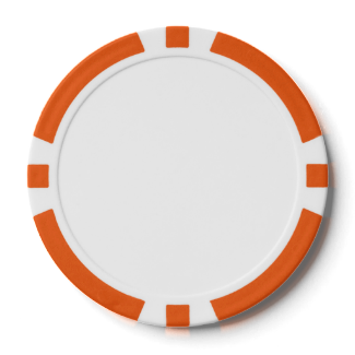 Poker Chips w/ Orange Striped Edge