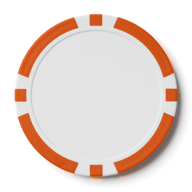 Poker Chips w/ Orange Striped Edge Poker Chips w/ Orange Striped Edge