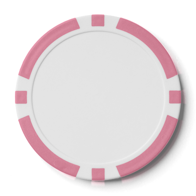 Poker Chips w/ Pink Striped Edge Poker Chips w/ Pink Striped Edge