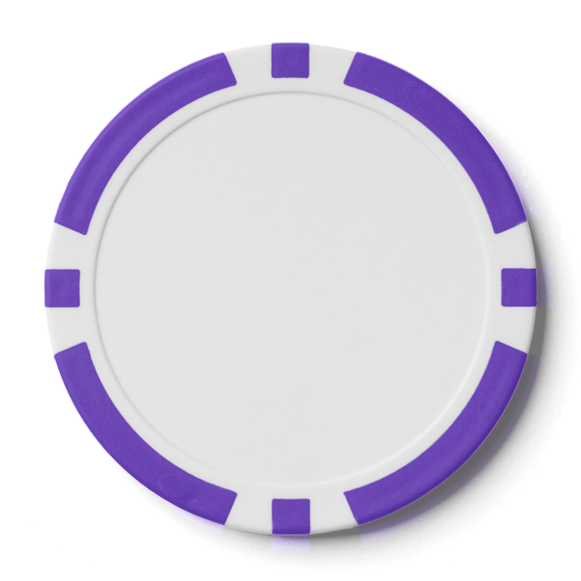 Poker Chips w/ Purple Striped Edge Poker Chips w/ Purple Striped Edge