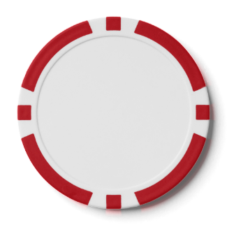 Poker Chips w/ Red Striped Edge