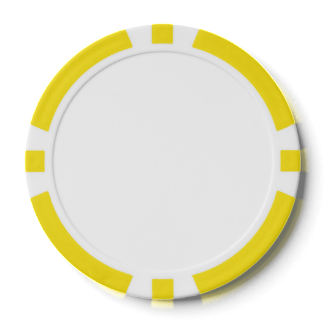 Poker Chips w/ Yellow Striped Edge