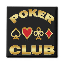 POKER CLUB REFRIGERATOR MAGNET
