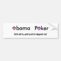 Póker de Obama Etiqueta De Parachoque